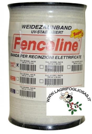 Immagine di Banda 10mm 200mt 4x0,16mm Bianca Fenceline