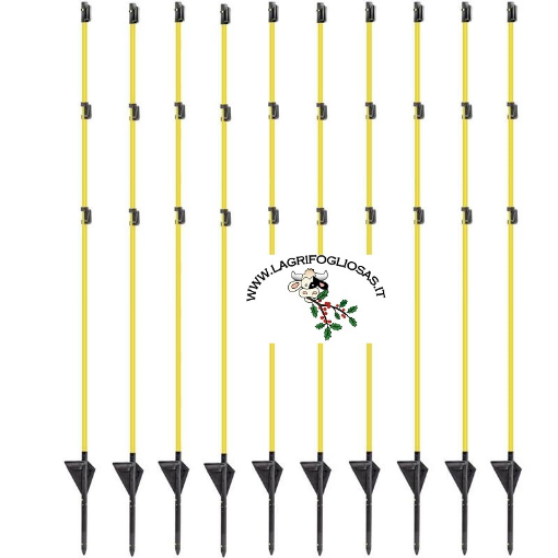 Immagine di Picchetto in Fibra Giallo 110/91 +I Testa/Int 10 paletti
