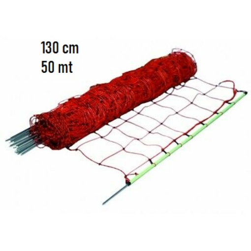 Immagine di RETE OVINI cm130+12 EURO-NETZ 50mt ARANCIO