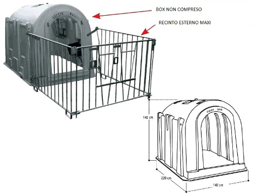 Immagine di Recinto Esterno - per BOX SUEVIA MAXI 1.55*1.45*0.96