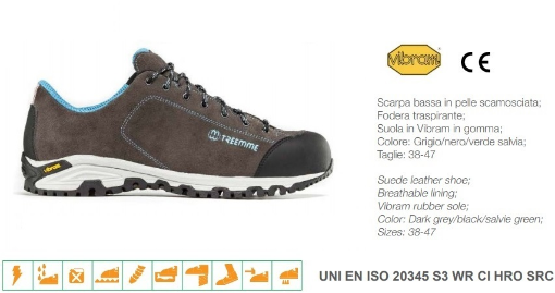 Immagine di Scarpa Antinfortunistica Bassa in pelle SCAMOSCIATA - Safety shoes