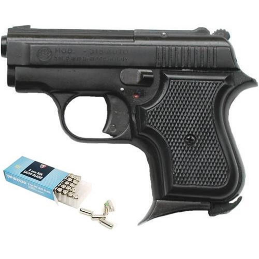 Immagine di OFFERTA PISTOLA A SALVE S.AUTO 315 8mm NERA COMPRESA SCATOLA DA 50 CARTUCCE CAL.8