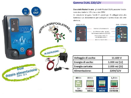 Immagine di Dual D2-2 12/220V 1J out - Elettrificatore