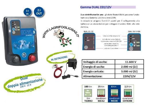 Immagine di Dual D3-2 12/220V 2J out - Elettrificatore