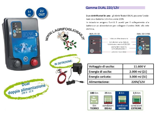 Immagine di Dual D3-2 12/220V 3J - Elettrificatore