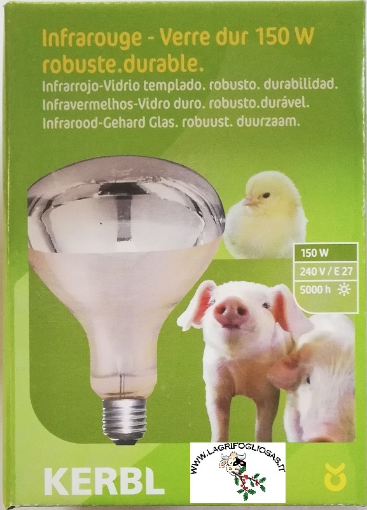 Immagine di LAMPADA infrarossi  kerbl 150w VETRO TRASPARENTE