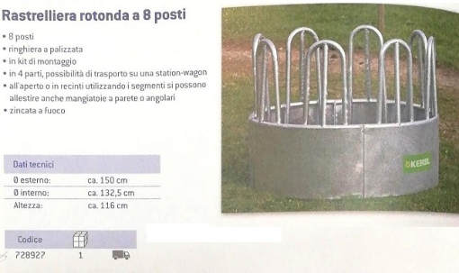 Immagine di RASTRELLIERA 8 POSTI PER FIENO