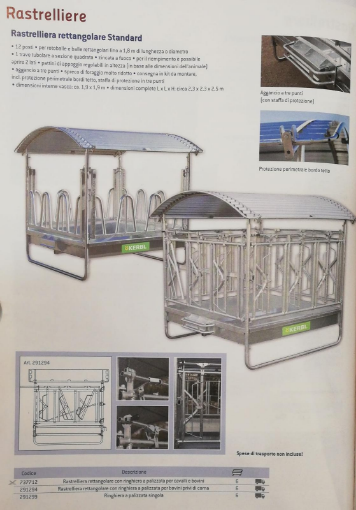 Immagine di RASTRELLIERA rettangolare CON ringhiera a PALIZZATA 2,12x2,12x2,5mt