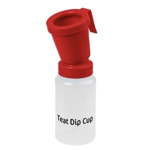 Immagine di Bicchiere Dipping STANDARD rosso, 300ml per bagno del capezzolo