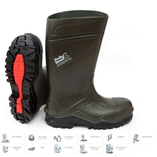 Immagine di PollyBoot X Power S5, Verde oliva tg.43 - Stivale Safety
