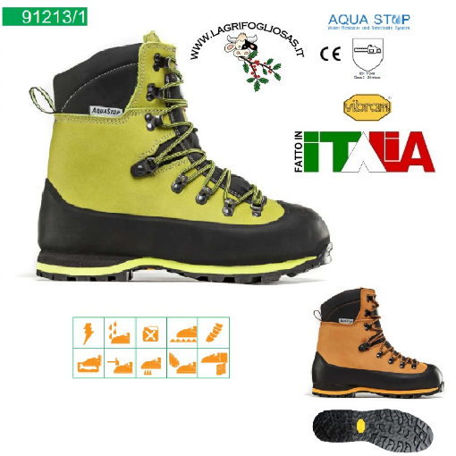 Immagine di Scarpone Boscaiolo Antitaglio in Nabuk CE 17249 - Safety shoes