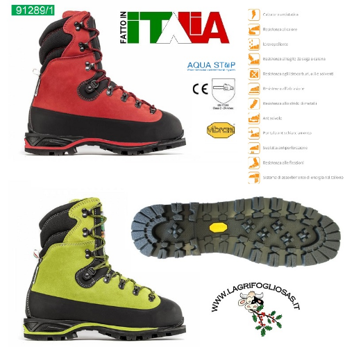 Immagine di Scarpone Boscaiolo Antitaglio in Pelle Nabuk idrorepellente - Safety shoes