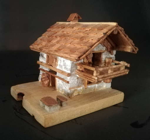 Immagine di CASETTA ARTIGIANALE IN PIETRA E LEGNO FATTA INTERAMENTE A MANO PEZZO UNICO foto reale