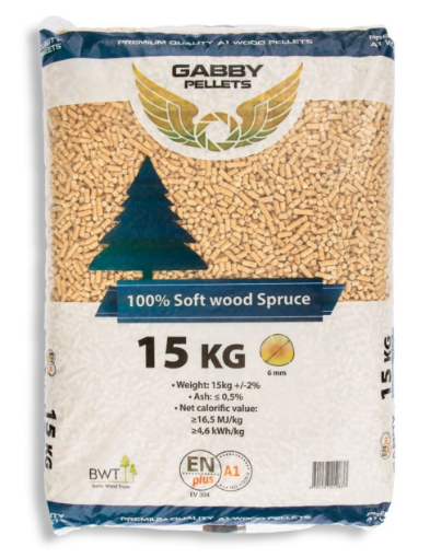 Immagine di PELLET DI ABETE GABBY KG.15 Abete 100% EN PLUS A1