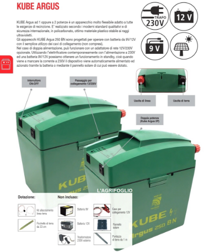 Immagine di KUBE ARGUS 250 2P 9/12/230V 0,25J Elettrificatore