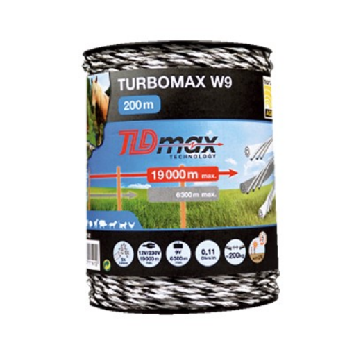 Immagine di Filo Turbomax W9x0,25mm Bianco/Nero mt200 TLD