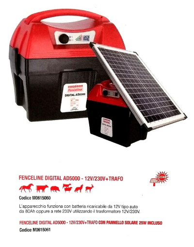 Immagine di KIT ELETTRIFICATORE DIGITAL AD5000 5,8j 12v + PANNELLO SOLARE, BATTERIA, TESTER, IMPIANTO MESSA A TERRA