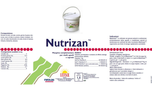 Immagine di NUTRIZAN KG.5,0 - ANTIDIARROICO NATURALE VITELLI/AGNELLI/CAPRETTI - Vitasol