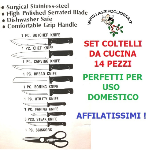 Immagine di SET COLTELLI da CUCINA 14pz