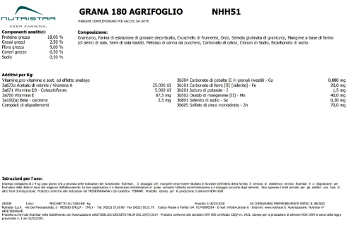 Immagine di GRANA 180 AGRIFOGLIO NHH5 - SFUSO - NO OGM CONCAST TN Mangime per Vacche da Latte conforme alle norme per la produzione di latte da Trentingrana e formaggi Marchio Qualità Trentino