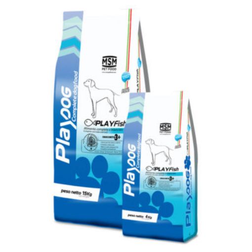 Immagine di 3X MSM PLAY DOG FISH KG.15 (45KG) - CROCCHETTE CANI MANTENIMENTO