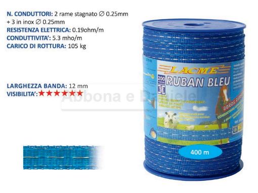 Immagine di Banda Blue 12mm 400 mt 5 conduttori