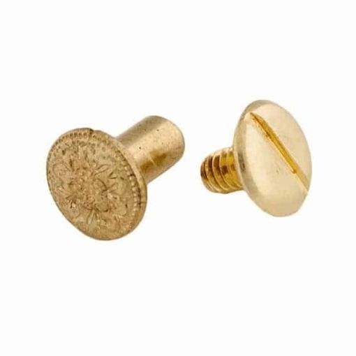 Immagine di VITE CHICAGO TESTA FIORE OTTONE LUCIDO MM.9,5  CAD