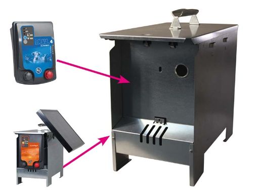 Immagine di PORTA Batteria ed Elettrificatori CARCASSA IN ACCIAIO