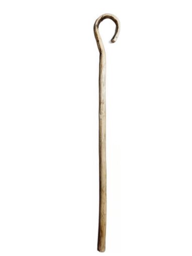 Immagine di Bastone da Pastore in legno di Castagno o Bagolaro ritorto h100/110 Artigianale