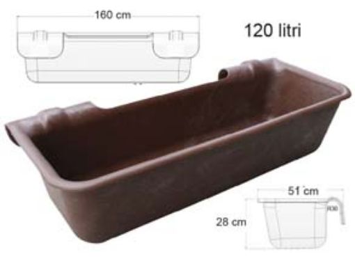 Immagine di MANGIATOIA OK LT.120 CON GANCIO CM.160