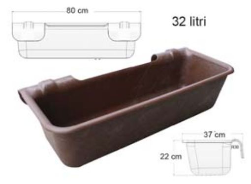 Immagine di MANGIATOIA OK LT. 32 CON GANCIO CM.80