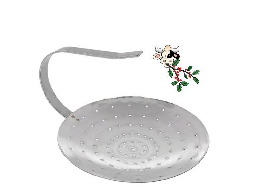 Immagine di SPANNAROLA INOX D.24cm CON FORI E MANICO A U