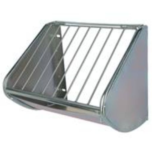 Immagine di RASTRELLIERA MANGIATOIA A PARETE CON GRIGLIA PER CAVALLI 60x47x53 cm