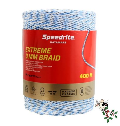 Immagine di Filo EXTREME BRAID 3mm 9x0,2SS 2X0,25CU  Speedrite
bianco blu - 400 m