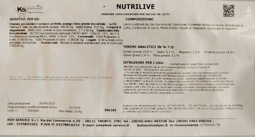 Immagine di NUTRILIVE KG 20 - MANGIME COMPLEMENTARE PER VACCHE DA LATTE