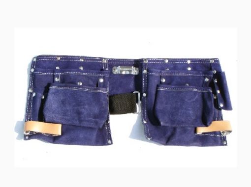 Immagine di BORSA DOPPIA X ATTREZZI IN PELLE Con CINTURA TIPO CARPENTIERE