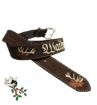 Immagine di CINTURA RICAMATA CON NOME E LOGO (capra-mucca-cavallo...) PERSONALIZZATA - DECORATA CM.100-120