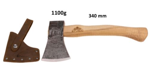 Immagine di ASCIA STUBAI C/FODERO Campingbeil Habicht 340x145x36mm 1100gr