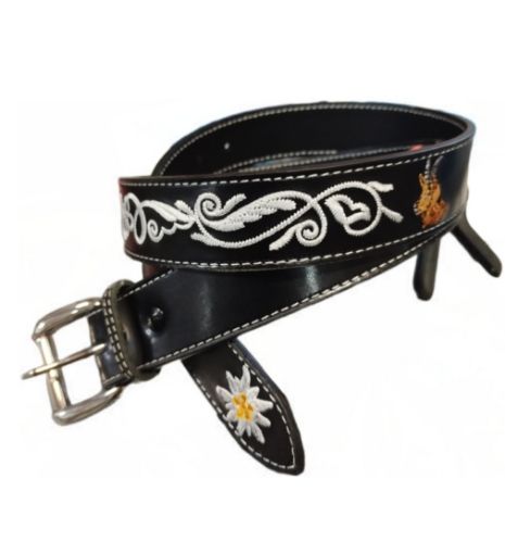 Immagine di CINTURA RICAMATA CON NOME E LOGO (capra-mucca-cavallo...) PERSONALIZZATA - DECORATA CM.100-120