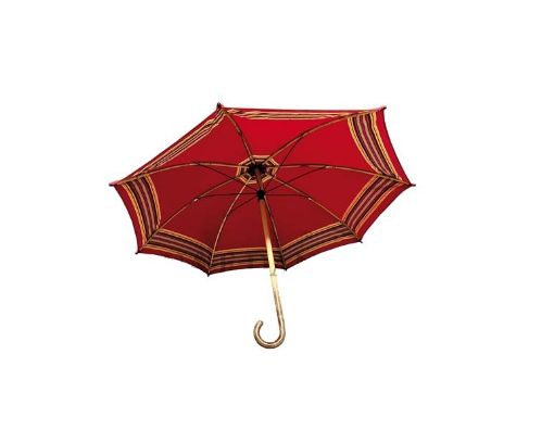 Immagine di OMBRELLO da Pastore N.32 D.130 H.98 - 8 STECCHE in Giunco Manico Curvo rosso/blu