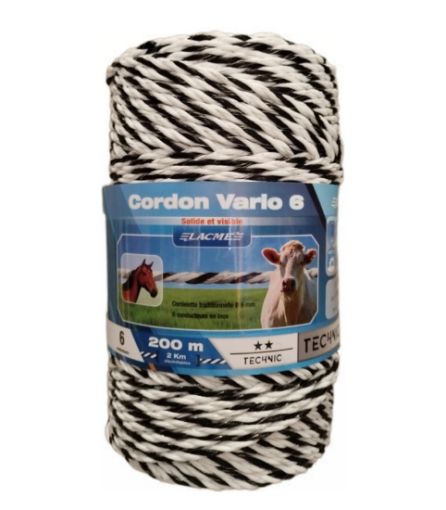 Immagine di CORDA VARIO 6 D.6mm 200mt FILO X RECINTO ELETTRICO