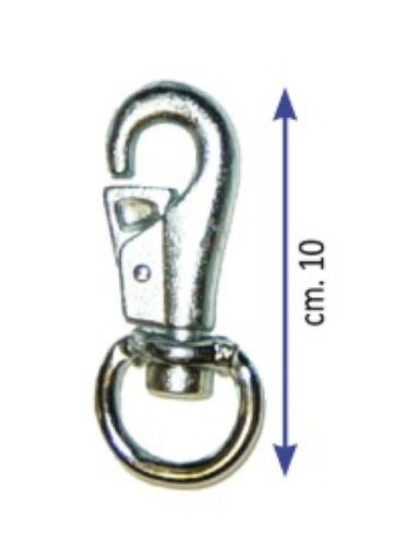 Immagine di MOSCHETTONE CON GIRELLO TONDO CM.10