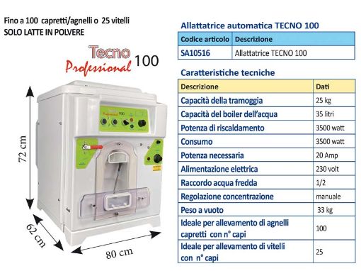 Immagine di ALLATTATRICE TECNO 100 - 100 OVINI/CAPRINI - 25 VITELLI