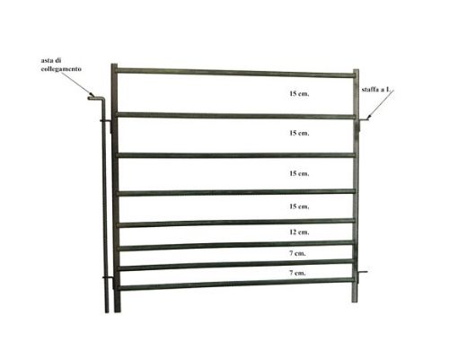Immagine di BARRIERA MOBILE CK OVI/ VIT H.1.10x1.2 MT TUBI ORIZZ+ 1 ASTA