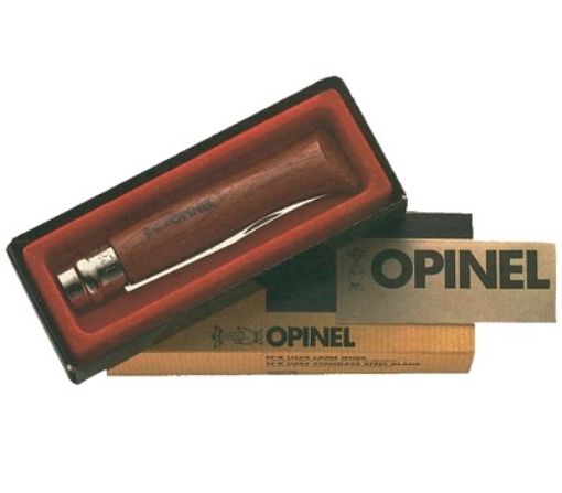 Immagine di COLTELLO opinel VIROBLOC INOX BUBINGA IN COFANETTO N.8